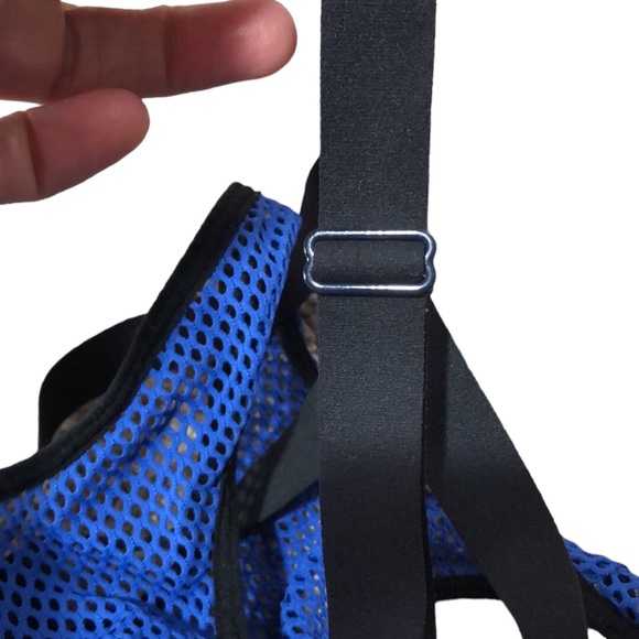 VSX | Victoria’s Secret | Womens Neon Geometric Mesh Overlay Sports Bra size 36C - Picture 11 of 15